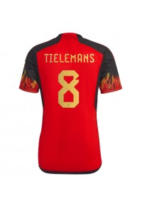 Belgia Youri Tielemans #8 Jalkapallovaatteet Kotipaita MM-kisat 2022 Lyhythihainen